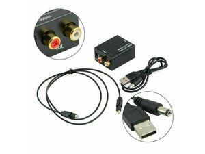 Mobilly Convertor digital la analogic de la TOSLINK optic+coaxial S/PDIF la RCA (Cinch) stereo