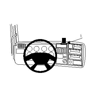Brodit ProClip montážní konzole pro Scania R-series 05-09, na střed vlevo