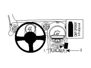 Brodit Wspornik montażowy ProClip do Mini Cooper Country Man 10-17, tunel środkowy
