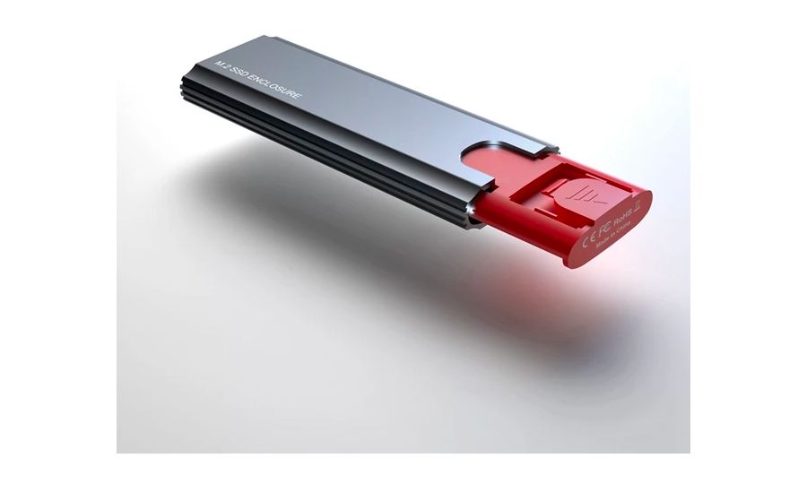 ToolFree външна кутия за M.2 NVMe SSD, USB C 3.1 Gen 2 10Gbps, алуминий