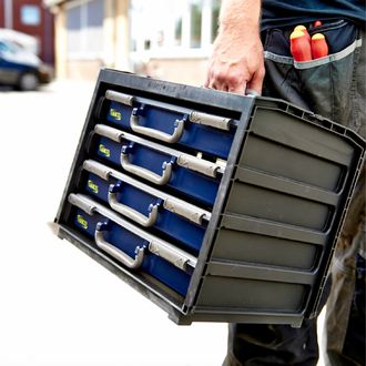 raaco HandyBox 55x4 nosný rám pro boxy na díly, 4 ks boxů (d x š x v) 376 x 265 x 310 mm