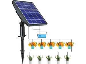 Smart zavlažovací systém se solárním panelem, zabudovaná baterie 2000 mAh, 10 trysek