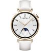 Huawei Watch GT4 41 mm, кожена каишка, бял