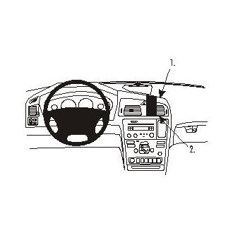 Brodit ProClip pro Volvo V70 N 00-08/XC70 00-07, zesílený, na střed