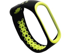 Náhradní řemínek pro Xiaomi Mi Band 4/Mi Band 3 perforovaný, černý/zelený