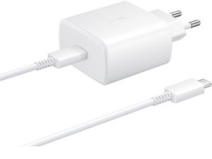 Încărcător rapid de călătorie Samsung USB-C cu cablu, 45W, alb, ambalaj ecologic