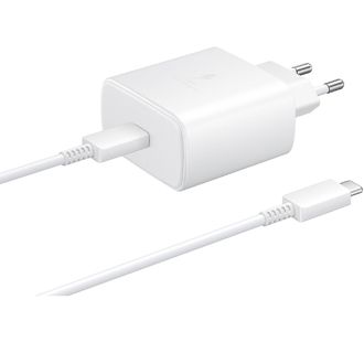 Încărcător rapid de călătorie Samsung USB-C cu cablu, 45W, alb, ambalaj ecologic
