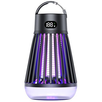 UV elektromos, újratölthető rovar- és szúnyogcsapda LED-es zseblámpával, digitális kijelzővel