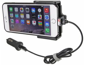Brodit държач за Apple iPhone 11 Pro/11/Xs Max/Xs/XR/X/8 Plus в калъф, регулируем с CL/USB зареждане