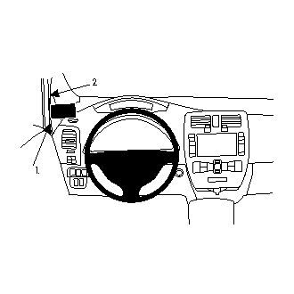 Brodit ProClip montážní konzole pro Nissan Leaf 11-17, vlevo na sloupek