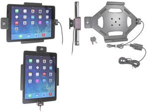 Brodit държач за кола за Apple iPad 9.7 Нов, без калъф, със скрито зареждане, заключване