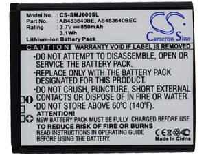 Baterie pentru Samsung S8300, S7350, F110, J600, M600, Li-ion 3.7V 850mAh