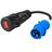 Green Cell адаптер червен CEE 16A 400V към син CEE 16A 230V, IP44