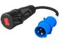 Zöld cellás adapter piros CEE 16A 400V kék CEE 16A 230V-ra, IP44