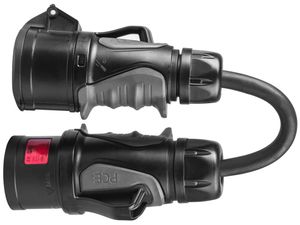 Zöld cellás adapter piros CEE 16A 400V piros CEE 32A 400V-ra, IP44