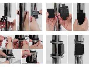 Brodit zesílený úchyt na trubku, průměr 25,4-127 mm, montážní podložka, AMPS