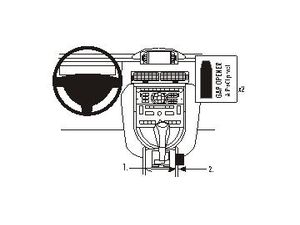 Brodit Suport de montare ProClip pentru Citroen C6 07-13, de la centru