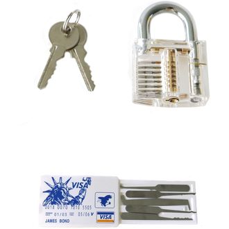 Mobilly lockpick átlátszó edzőlakat + GIFT kártya rugókkal