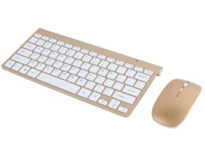 Mobilly Wireless Tastatur und Maus für Android, Mac, Windows, Gold