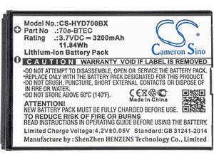 Akkumulátor Honeywell Dolphin 60s/70e/75e / Captuvo SL42 szánkóhoz, 3200mAh, Li-Ion