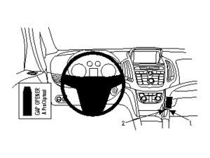 Brodit ProClip montážní konzole pro Opel Zafira 12-19, na střed vpravo
