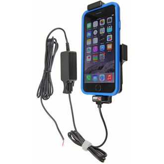 Brodit държач за кола за Apple iPhone 12 Mini/SE2020/8/7/6s/6 в калъф, с пружина, със skyteam зареждане.