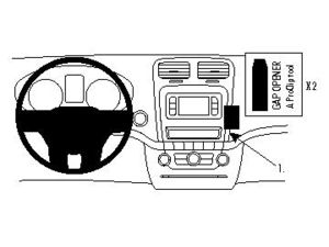 Brodit Конзола ProClip за Fiat Freemont11-21/Dodge Journey 11-23 (само с 4.3" дисплей), централно разположена