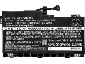 Батерия за HP Zbook 17 G3, 8300mAh