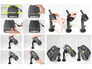 Brodit държач за Zebra ZQ630/QLN 420 с батерия или елиминатор, с MultiMoveClip