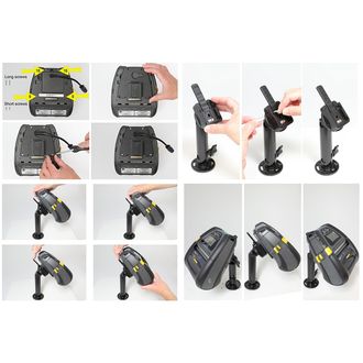 Brodit držák na Zebra ZQ630/QLN 420 s baterií nebo eliminátorem, s MultiMoveClip