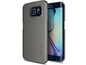 Spigen Thin Fit Hülle für Samsung Galaxy S6 edge, metallic grau