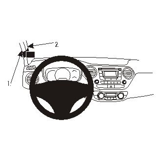 Brodit Монтажна скоба ProClip за Hyundai i10 14-19, отляво на колоната