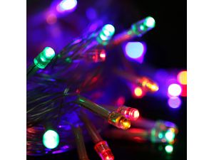 Lanț luminos cu LED-uri, 10m, culoare RGB
