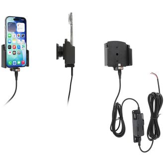 Broditovo nastavljivo držalo za avto z USB-C s skritim polnjenjem W 70-83 mm, debelina 2-10 mm