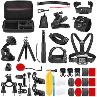 Neewer Set de montare 50in1 pentru GoPro, camere de acțiune, camere sport mini și camere DSLR