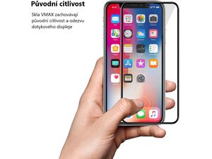 VMAX 3D ochranné sklo Samsung Galaxy S8, zahnuté, vhodné s pouzdrem, černý okraj + aplikátor zdarma