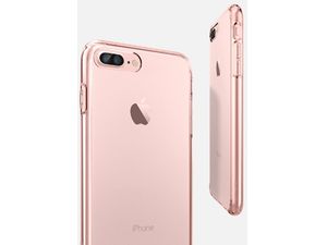 Spigen ochranný kryt Ultra Hybrid pro iPhone 7 plus, průhledná-růžová