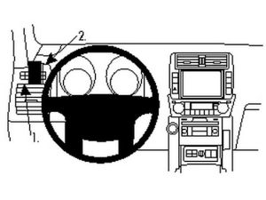 Brodit ProClip montážní konzole pro Toyota LandCruiser 150 10-23, vlevo nad mřížku ventilace