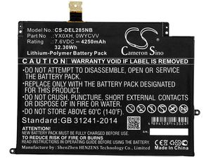 Akkumulátor Dell Latitude 7285, 4250mAh, Li-Pol