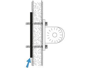 Подсилена монтажна плоча Brodit AMPS, 4 mm, с монтажен комплект