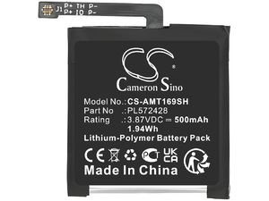 Bateria do Amazfit T-Rex 2, A2169, A2170, Li-Pol, 500 mAh