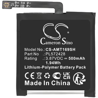 Baterie pentru Amazfit T-Rex 2, A2169, A2170, Li-Pol, 500 mAh