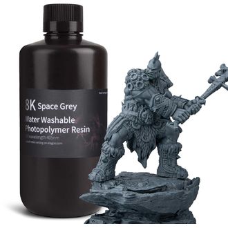ELEGOO 8K Water Washable Resin 1kg, gri spațial