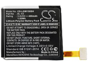 Baterie pentru LG W150, LG Watch Urbane, (eq. LG BL-S3), 400 mAh