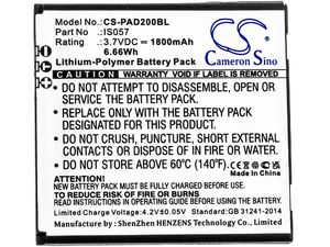 Baterie pro Pax myPOS D200/D200T/IS275/D200, 1800mAh, Li-Pol