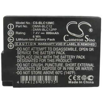 Akku für Leica Q, Panasonic Lumix DMC-GH2H, Lumix FZ-2000 und andere, 800 mAh, Li-Ion