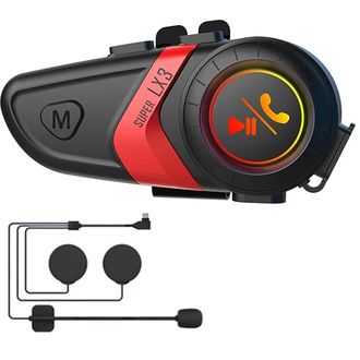 Super LX3 Bluetooth хендсфри за каска, слушалки за мотоциклет