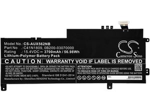 Akkumulátor Asus Q536fd, Ux562, Zenbook Flip 15 Ux562fdx és másokhoz, 3700 mAh, Li-Ion
