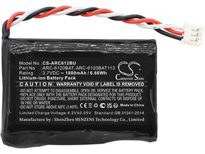 Baterie pentru RAID Areca Arc-11xx(ml) / Arc-1264il/Arc12xx(ml) și altele, 1800 mAh, Li-Ion