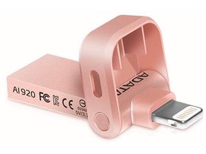 ADATA pendrive AI920 32GB Lightning és USB 3.1 rózsaarany színben